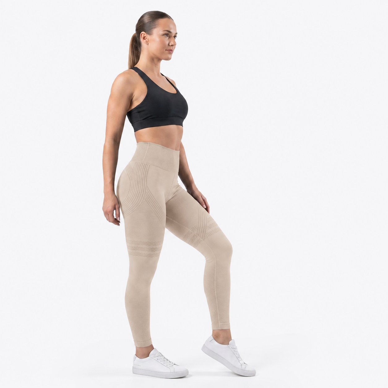 Legging Sculptant 3D CELLFIT – Beige (vue 3)